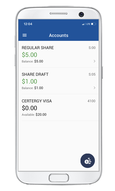 SeaComm Mobile Branch View Balances & Transaction History